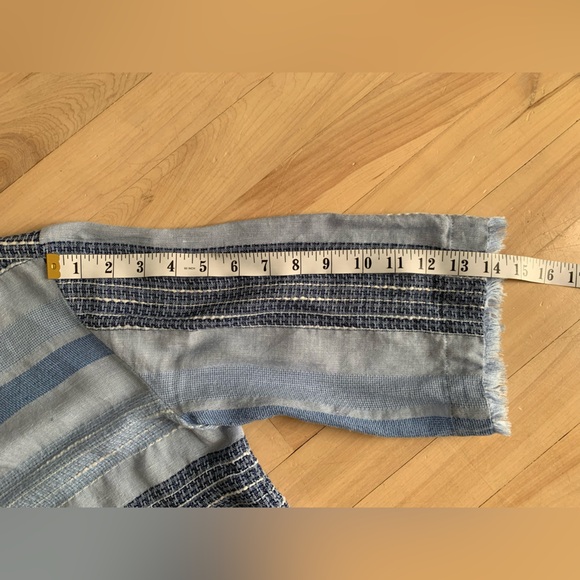 CLOTH & STONE by Anthropologie - Linen Bella Dahl 3/4 sleeve Frayed Hem Top - Picture 7 of 12